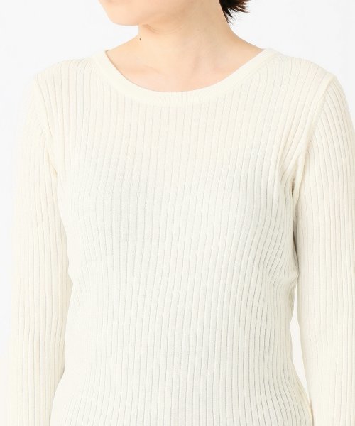 SLOBE IENA（スローブイエナ）の「《WEB限定》ボートネックリブニット×フロントボタンスカートセットアップ◆（ワンピース・レディース・ブラック系その他・FREE）」の7枚目の写真