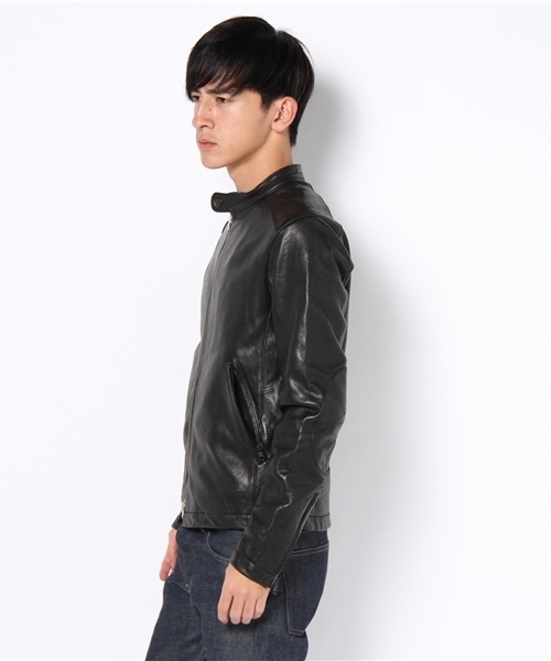BEAUTY&YOUTH UNITED ARROWS（ビューティーアンドユースユナイテッドアローズ）の「BY F/VEG ライダースジャケットÅ◆（ライダースジャケット・メンズ・ブラック/ブラウン・SMALL/MEDIUM/LARGE/X-LARGE）」の3枚目の写真