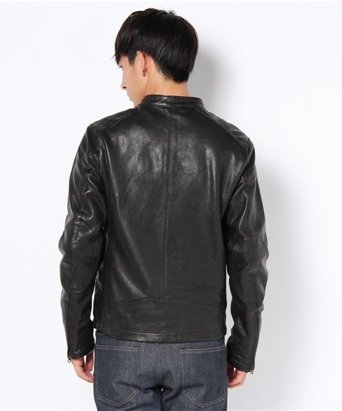 BEAUTY&YOUTH UNITED ARROWS（ビューティーアンドユースユナイテッドアローズ）の「BY F/VEG ライダースジャケットÅ◆（ライダースジャケット・メンズ・ブラック/ブラウン・SMALL/MEDIUM/LARGE/X-LARGE）」の4枚目の写真