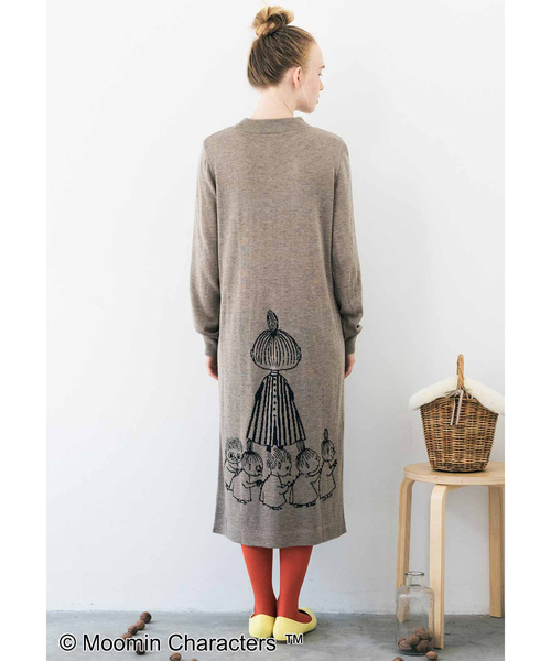 Moomin×apart of me. ロングワンピース 黒 F *CD1367 Moomin×apart of me. ロングワンピース 黒 F *CD1367