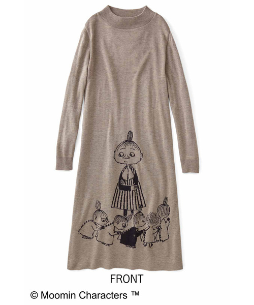 Moomin×apart of me. ロングワンピース 黒 F *CD1367 Moomin×apart of me. ロングワンピース 黒 F *CD1367