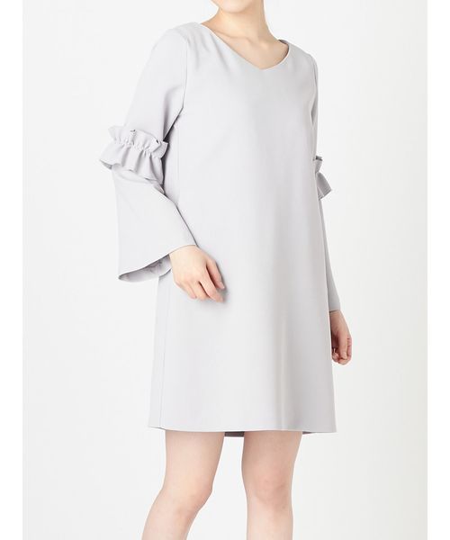 Mercuryduo マーキュリーデュオ の フリル付フレアスリーブワンピース ワンピース Wear