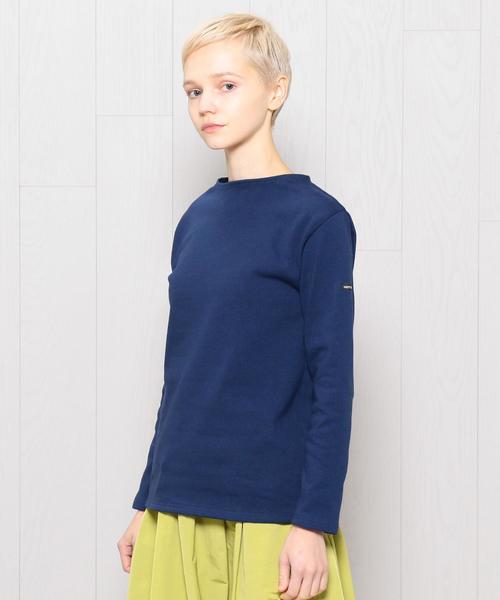 SAINT JAMES（セントジェームス）の「＜SAINT JAMES＞OUESSANT SOLID 18SS/カットソー（Tシャツ/カットソー・レディース・ホワイト/イエロー/ライム/ネイビー・3/1）」の4枚目の写真