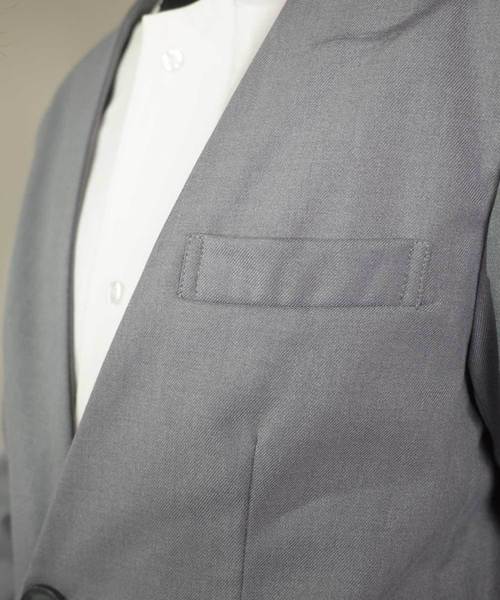 rovtski(ロフトスキー)の「rovtski【セットアップで着用可能】2018 SPRING TR ノーカラージャケット "PARIS"(ノーカラージャケット・メンズ・グレー/ダークネイビー/ブラック・MEDIUM/LARGE)」の13枚目の写真