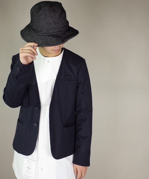 rovtski(ロフトスキー)の「rovtski【セットアップで着用可能】2018 SPRING TR ノーカラージャケット "PARIS"(ノーカラージャケット・メンズ・グレー/ダークネイビー/ブラック・MEDIUM/LARGE)」の20枚目の写真