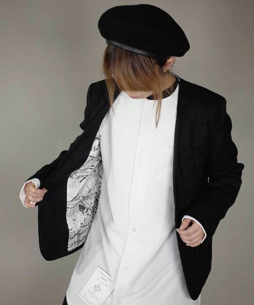 rovtski(ロフトスキー)の「rovtski【セットアップで着用可能】2018 SPRING TR ノーカラージャケット "PARIS"(ノーカラージャケット・メンズ・グレー/ダークネイビー/ブラック・MEDIUM/LARGE)」の22枚目の写真