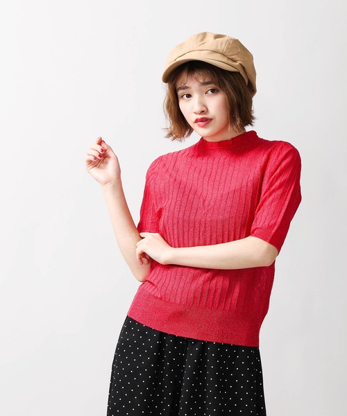 WEGO(ウィゴー)の「WEGO/シアー編みフリルハイネックニット(ニット/セーター・レディース・サックスブルー/ライトイエロー/ホワイト/ブラック/ターコイズブルー/レッド・FREE)」の22枚目の写真