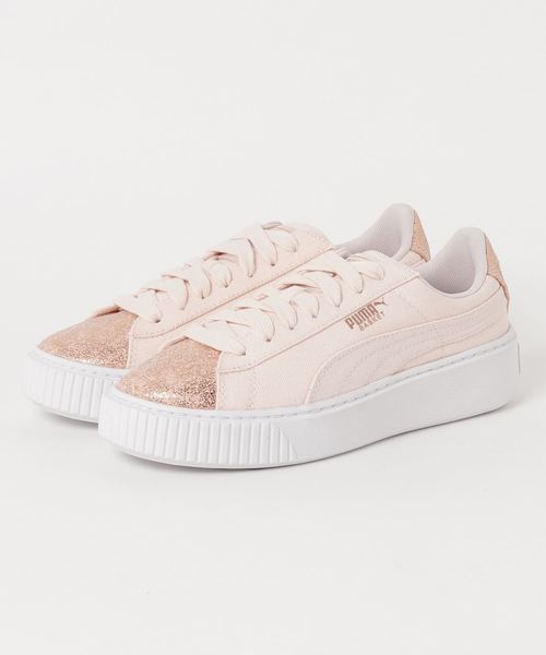 puma basket platform canvas