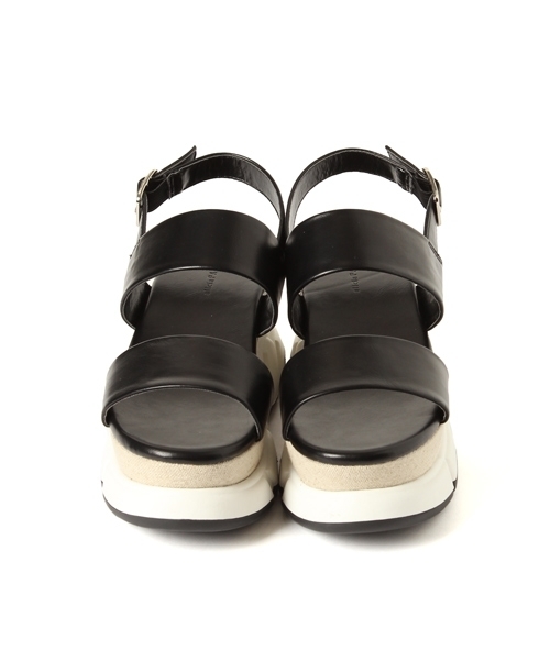 PAGEBOY（ページボーイ）の「ダブルベルトスポサン（サンダル・レディース・ブラック/オフホワイト・LARGE/MEDIUM）」の22枚目の写真