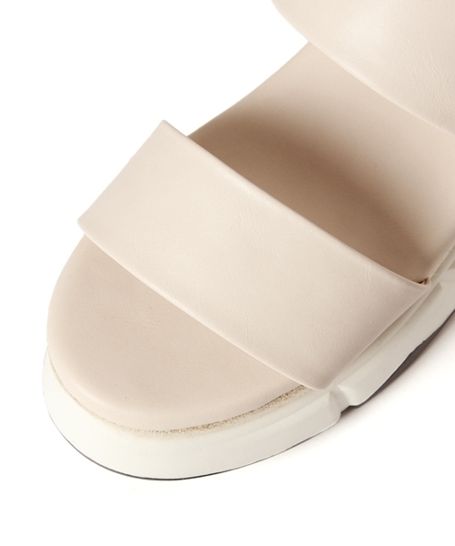 PAGEBOY（ページボーイ）の「ダブルベルトスポサン（サンダル・レディース・ブラック/オフホワイト・LARGE/MEDIUM）」の13枚目の写真