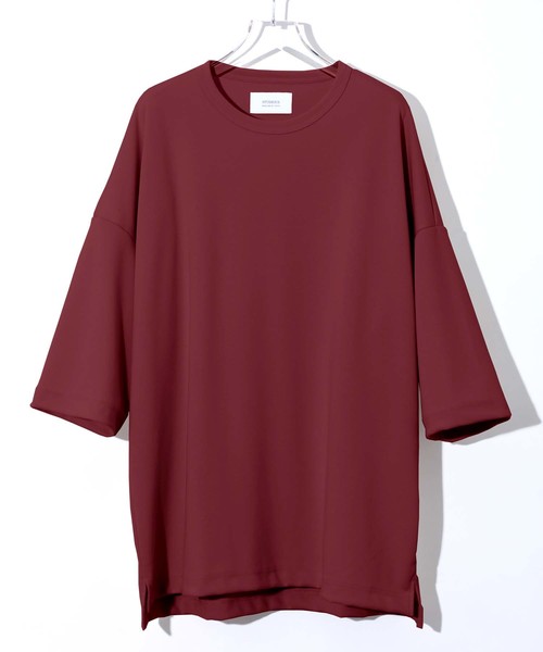 STUDIOUS（ステュディオス）の「【STUDIOUS】クリアポンチビッグシルエットクルーネックTシャツ（Tシャツ/カットソー・メンズ・ホワイト/ブラック/ブラウン/グリーン/ダークグレー/ワイン・1/2/3）」の6枚目の写真