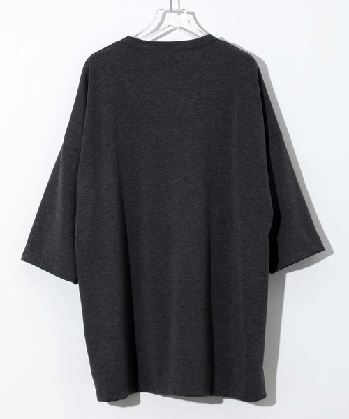 STUDIOUS（ステュディオス）の「【STUDIOUS】クリアポンチビッグシルエットクルーネックTシャツ（Tシャツ/カットソー・メンズ・ホワイト/ブラック/ブラウン/グリーン/ダークグレー/ワイン・1/2/3）」の7枚目の写真