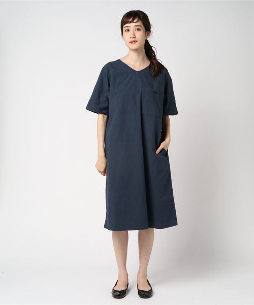 Mhl エムエイチエル の Dense Cotton Linen ワンピース Wear