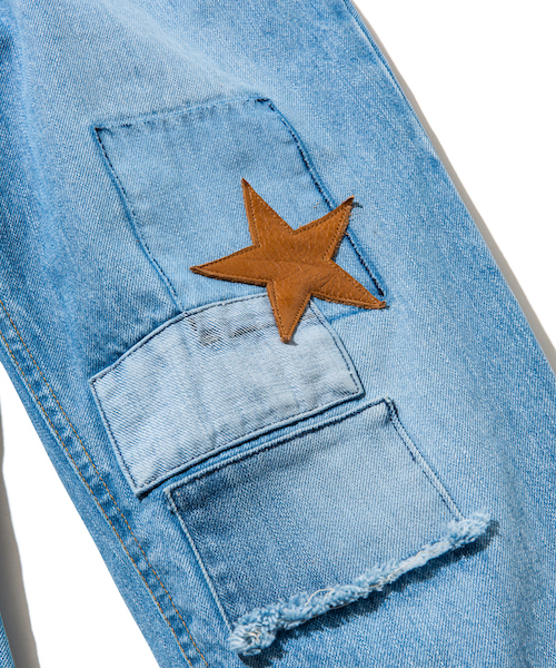 rehacer(レアセル)の「rehacer : Joint Patch Easy Denim MADE IN OKAYAMA JAPAN(デニムパンツ・メンズ・インディゴブルー・SMALL/MEDIUM/LARGE)」の7枚目の写真
