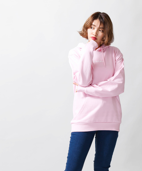 WEGO(ウィゴー)の「WEGO/againロゴプルパーカー(パーカー・メンズ・ダークグリーン/ピンク/ホワイト/ブラック/パープル・SMALL/LARGE/MEDIUM)」の11枚目の写真