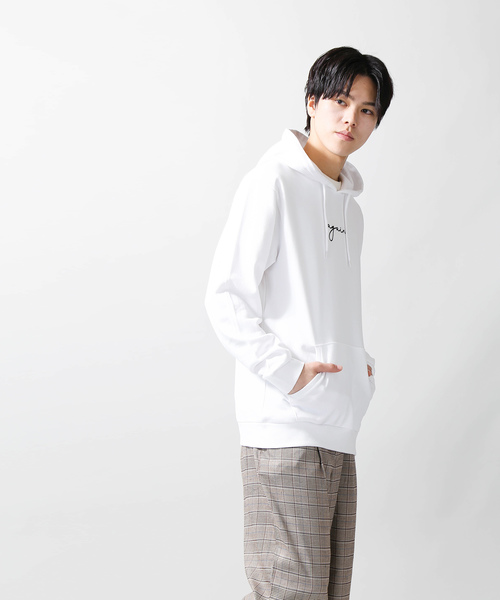 WEGO(ウィゴー)の「WEGO/againロゴプルパーカー(パーカー・メンズ・ダークグリーン/ピンク/ホワイト/ブラック/パープル・SMALL/LARGE/MEDIUM)」の20枚目の写真