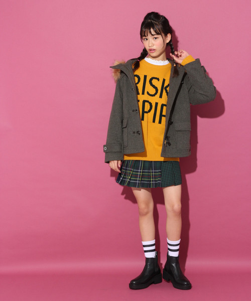 repipi armario（レピピ アルマリオ）の「ショートダッフルコート/１８（ダッフルコート・キッズ・ブラック/ベージュ/ダークグレー・SMALL/MEDIUM/LARGE/X-SMALL）」の8枚目の写真