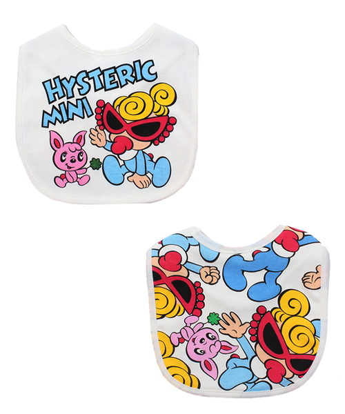 HYSTERIC MINI(ヒステリックミニ)の「BABY Pixie mini hell リバーシブルスタイ(スタイ/よだれかけ・キッズ・ホワイト/ブラック/ピンク・FREE)」の2枚目の写真