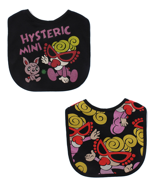 HYSTERIC MINI(ヒステリックミニ)の「BABY Pixie mini hell リバーシブルスタイ(スタイ/よだれかけ・キッズ・ホワイト/ブラック/ピンク・FREE)」の3枚目の写真