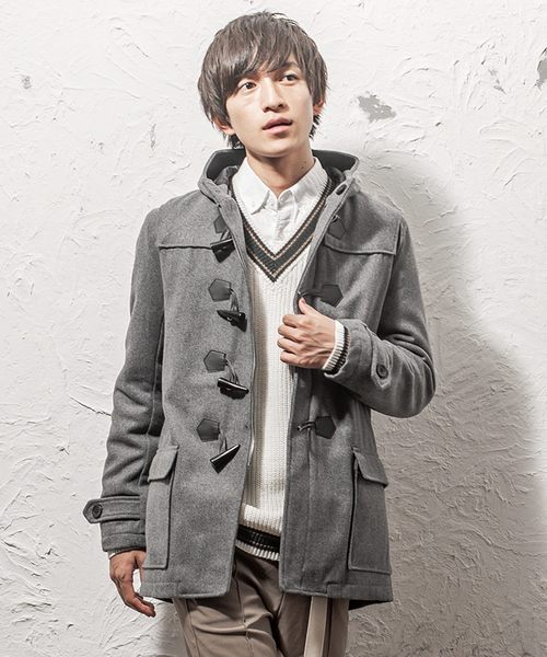 MinoriTY（マイノリティ）の「メルトンロングダッフルコート（ダウンジャケット/コート・メンズ・ブラック/グレー/キャメル・LL/M/L）」の2枚目の写真