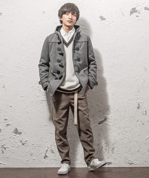 MinoriTY（マイノリティ）の「メルトンロングダッフルコート（ダウンジャケット/コート・メンズ・ブラック/グレー/キャメル・LL/M/L）」の11枚目の写真