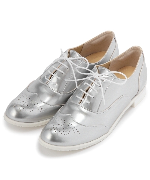 BEAUTY&YOUTH UNITED ARROWS（ビューティーアンドユースユナイテッドアローズ）の「BYMC メダリオンレースアップシューズ / カラー（bl）▽（その他シューズ・レディース・ホワイト/シルバー・38/37h/36h/36/37）」の12枚目の写真