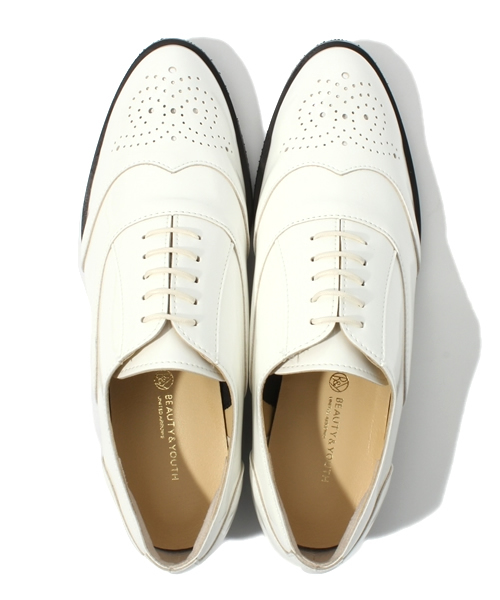 BEAUTY&YOUTH UNITED ARROWS（ビューティーアンドユースユナイテッドアローズ）の「BYMC メダリオンレースアップシューズ / カラー（bl）▽（その他シューズ・レディース・ホワイト/シルバー・38/37h/36h/36/37）」の9枚目の写真