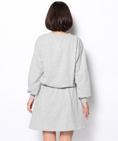 WEGO（ウィゴー）の「WEGO/カーミットスウェットワンピース（ワンピース・レディース・杢グレー/ネイビー・FREE）」の4枚目の写真