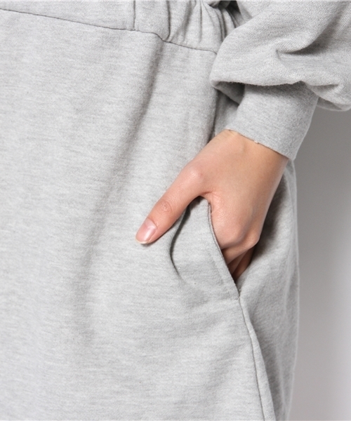 WEGO（ウィゴー）の「WEGO/カーミットスウェットワンピース（ワンピース・レディース・杢グレー/ネイビー・FREE）」の5枚目の写真