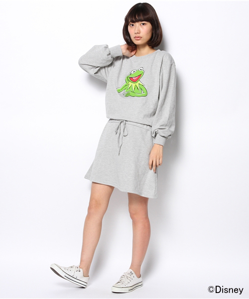 WEGO（ウィゴー）の「WEGO/カーミットスウェットワンピース（ワンピース・レディース・杢グレー/ネイビー・FREE）」の11枚目の写真