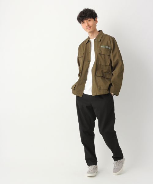 IN THE HOUSE（インザハウス）の「【IN THE HOUSE】ジャケット Men/824814（ミリタリージャケット・メンズ・ブラック/グリーン・SMALL/MEDIUM/LARGE）」の4枚目の写真