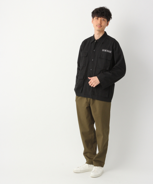 IN THE HOUSE（インザハウス）の「【IN THE HOUSE】ジャケット Men/824814（ミリタリージャケット・メンズ・ブラック/グリーン・SMALL/MEDIUM/LARGE）」の5枚目の写真