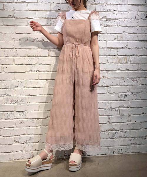 one after another NICE CLAUP（ワンアフターアナザーナイスクラップ）の「ヴィンテージ風サロペット（サロペット/オーバーオール・レディース・モカ/ピンクベージュ/ライトベージュ・FREE）」の8枚目の写真