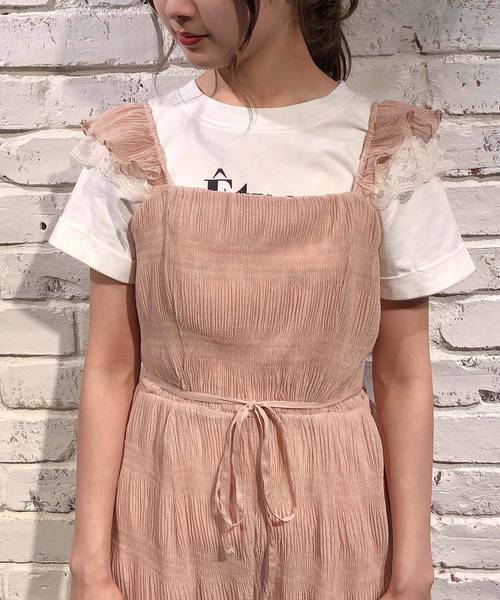 one after another NICE CLAUP（ワンアフターアナザーナイスクラップ）の「ヴィンテージ風サロペット（サロペット/オーバーオール・レディース・モカ/ピンクベージュ/ライトベージュ・FREE）」の5枚目の写真