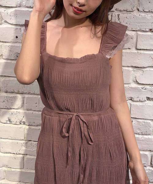 one after another NICE CLAUP（ワンアフターアナザーナイスクラップ）の「ヴィンテージ風サロペット（サロペット/オーバーオール・レディース・モカ/ピンクベージュ/ライトベージュ・FREE）」の11枚目の写真