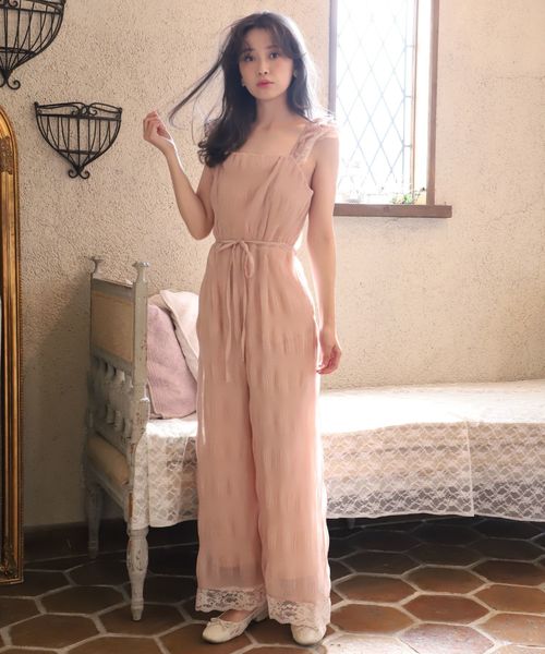 one after another NICE CLAUP（ワンアフターアナザーナイスクラップ）の「ヴィンテージ風サロペット（サロペット/オーバーオール・レディース・モカ/ピンクベージュ/ライトベージュ・FREE）」の13枚目の写真