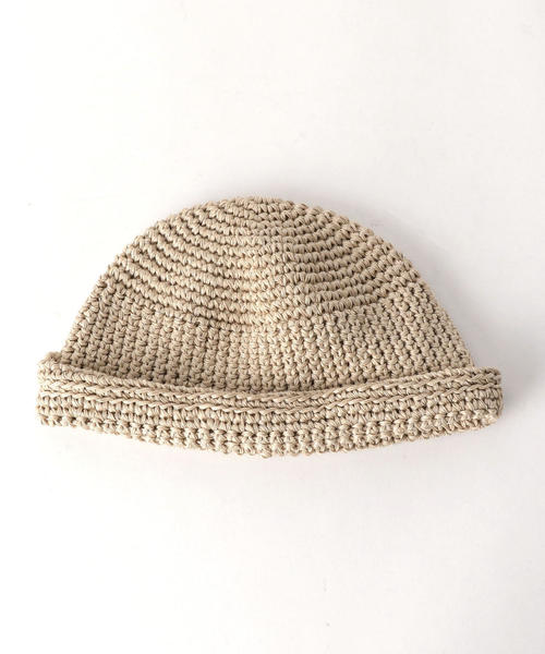 Nine Tailor(ナインテイラー)の「<NINE TAILOR> MELIOSMA HAT/ハット(ニットキャップ/ビーニー・メンズ・ブラック/ベージュ・FREE)」の1枚目の写真