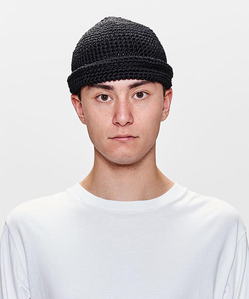 Nine Tailor(ナインテイラー)の「<NINE TAILOR> MELIOSMA HAT/ハット(ニットキャップ/ビーニー・メンズ・ブラック/ベージュ・FREE)」の6枚目の写真