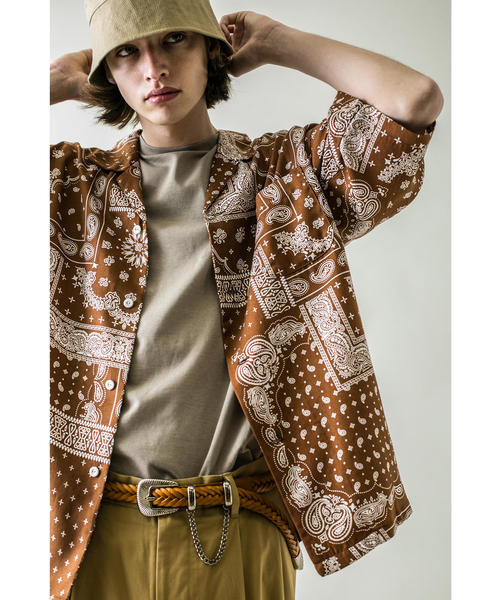 MONKEY TIME(モンキータイム)の「<monkey time> PAISLEY PRINT OPEN SHT/シャツ(シャツ/ブラウス・メンズ・ダークブラウン/ブラック・L/XL/M/S)」の3枚目の写真