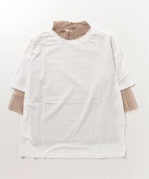 STYLEBLOCK（スタイルブロック）の「天竺ビッグシルエットTシャツ×チュールインナーセット（アンサンブル）」