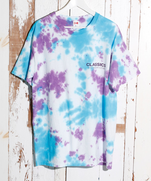 VOTE MAKE NEW CLOTHES（ボートメイクニュークローズ）の「VOTE MAKE NEW CLOTHES ヴォート ボート / "TIE DYE" PRINT TEE タイダイプリントTEE（Tシャツ/カットソー・メンズ・パープル/サックスブルー/ピンク・SMALL/MEDIUM/LARGE/X-LARGE）」の2枚目の写真