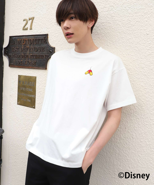 one after another NICE CLAUP(ワンアフターアナザーナイスクラップ)の「ミッキーマウス/バックプリントTシャツ(Tシャツ/カットソー・レディース・オフホワイト/ブラック・FREE)」の3枚目の写真