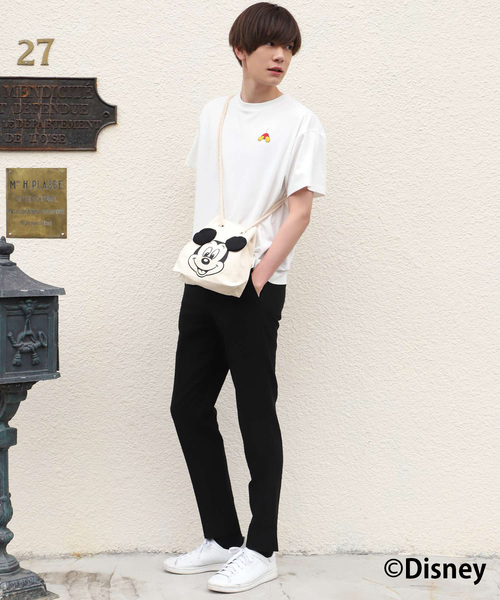 one after another NICE CLAUP(ワンアフターアナザーナイスクラップ)の「ミッキーマウス/バックプリントTシャツ(Tシャツ/カットソー・レディース・オフホワイト/ブラック・FREE)」の4枚目の写真