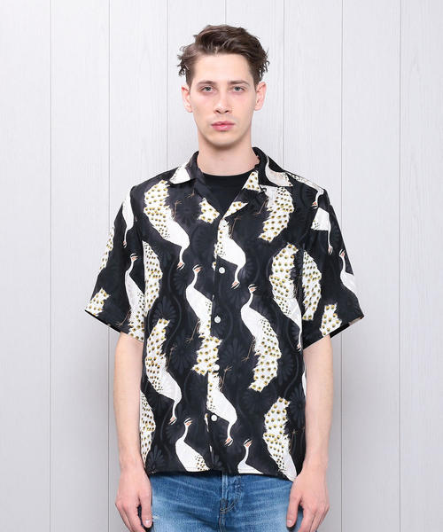 H　BEAUTY&YOUTH UNITED ARROWS（エイチビューティーアンドユースユナイテッドアローズ）の「＜NIPOALOHA＞SILK PEACOCK BLACK SHIRT/シャツ（シャツ/ブラウス・メンズ・ブラック・LARGE/MEDIUM/X-LARGE）」の10枚目の写真
