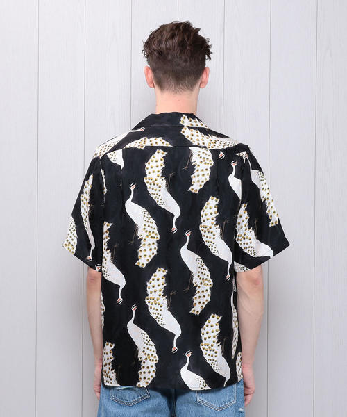 H　BEAUTY&YOUTH UNITED ARROWS（エイチビューティーアンドユースユナイテッドアローズ）の「＜NIPOALOHA＞SILK PEACOCK BLACK SHIRT/シャツ（シャツ/ブラウス・メンズ・ブラック・LARGE/MEDIUM/X-LARGE）」の5枚目の写真