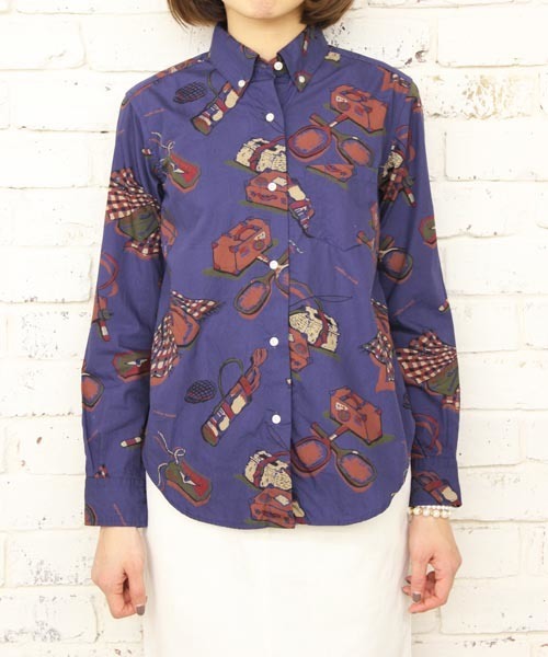 Kastane（カスタネ）の「【melple×Kastane】シャツ（シャツ/ブラウス・レディース・クリーム/ネイビー・FREE）」の3枚目の写真