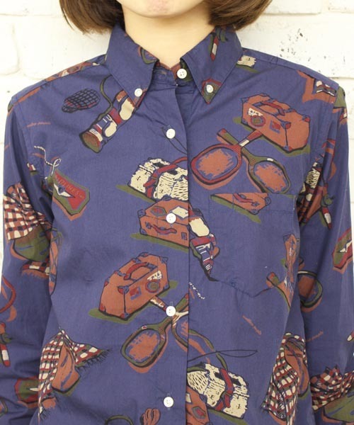 Kastane（カスタネ）の「【melple×Kastane】シャツ（シャツ/ブラウス・レディース・クリーム/ネイビー・FREE）」の8枚目の写真