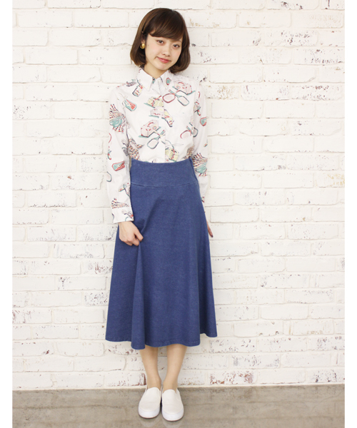 Kastane（カスタネ）の「【melple×Kastane】シャツ（シャツ/ブラウス・レディース・クリーム/ネイビー・FREE）」の9枚目の写真