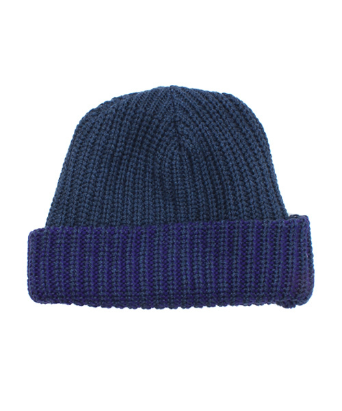 ADAM ET ROPE'（アダムエロペ）の「【HIGHLAND2000】ニットキャップ（ニットキャップ/ビーニー・メンズ・ネイビー/ダークパープル・FREE）」の6枚目の写真