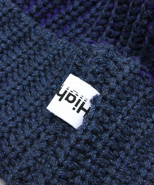 ADAM ET ROPE'（アダムエロペ）の「【HIGHLAND2000】ニットキャップ（ニットキャップ/ビーニー・メンズ・ネイビー/ダークパープル・FREE）」の9枚目の写真
